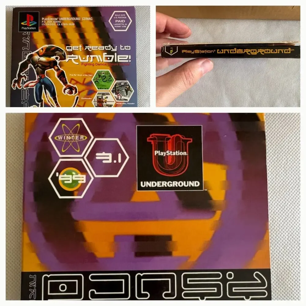 Sony Playstation 1 Underground Magazine 2.4 3.1 3.2 3.3 3.4 CIB Demo 1998/1999